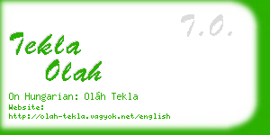 tekla olah business card